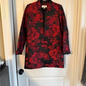 Calvin Klein Black and Red Patterned Jacket